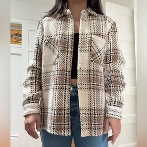 Wax London Plaid Button-Up Shirt/ Jacket